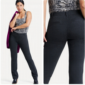 BETABRAND Pull On Dress Yoga Stretch Pants Navy Size Medium